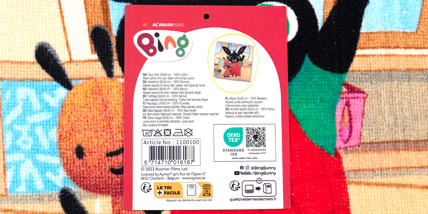 Ręcznik 30x30 cm bing